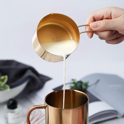 Gold Measuring Cups and Spoons Set, 8 PCS Metal Measuring Cups and Stainless Steel Measuring Spoons Set for Kitchen