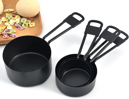 Gold Measuring Cups and Spoons Set, 8 PCS Metal Measuring Cups and Stainless Steel Measuring Spoons Set for Kitchen