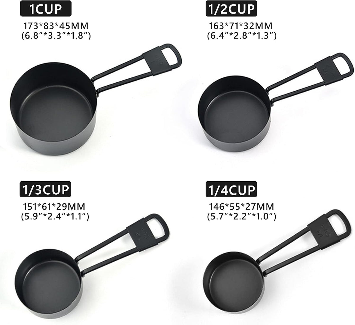 Gold Measuring Cups and Spoons Set, 8 PCS Metal Measuring Cups and Stainless Steel Measuring Spoons Set for Kitchen