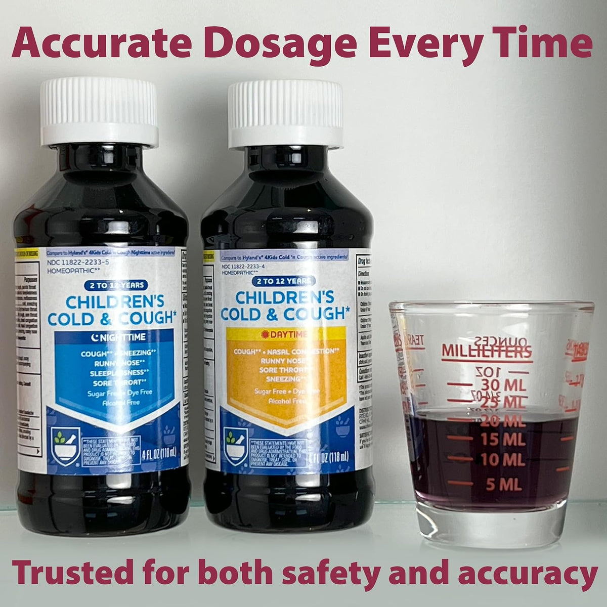 Measuring Shot Glasses, Set of 2, 1 oz Heavy-Duty Glass, Easy Read