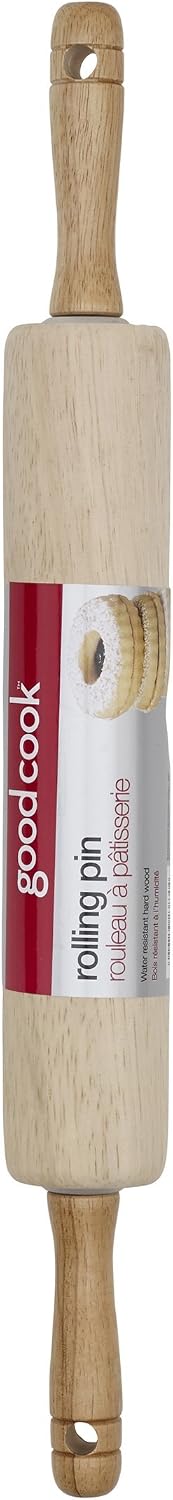 Classic Wooden Rolling Pin with Easy Roll Bearings