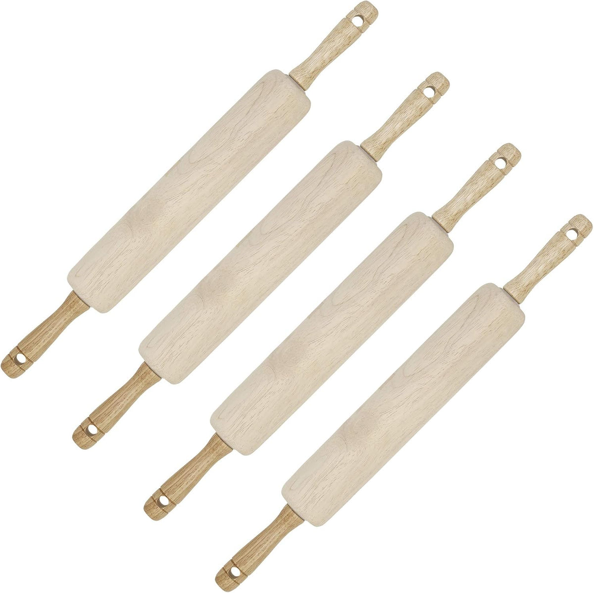 Classic Wooden Rolling Pin with Easy Roll Bearings