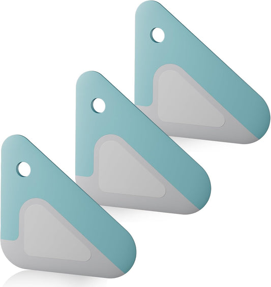 Food Scraper Dish Scraper for Cast Iron Skillets, Cookware, Pans and Pots | Nylon and Silicone, 2-in-1 Kitchen Scraper Tools, Pan Scraper, Heat resistant to 140 ℉, 3 Pack