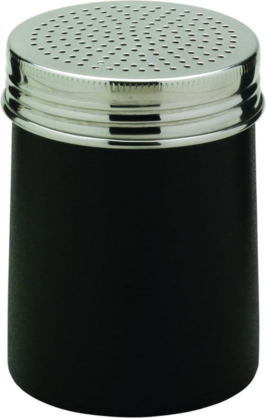 Black Plastic Holed Top Shaker Bottle for Kitchen Condiments, Spices, Herbs, and Powders - Moisture Proof Salt and Pepper Shakers - Plastic Spice Shakers with Holes and Lids