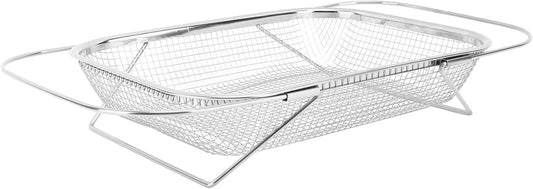 Stainless Steel Colander, Over The Sink Strainer Basket Kitchen S Er Gold Strainer Over The Sink Colander Basket for with Handles Fine Mesh Expandable Essentials (Silver)