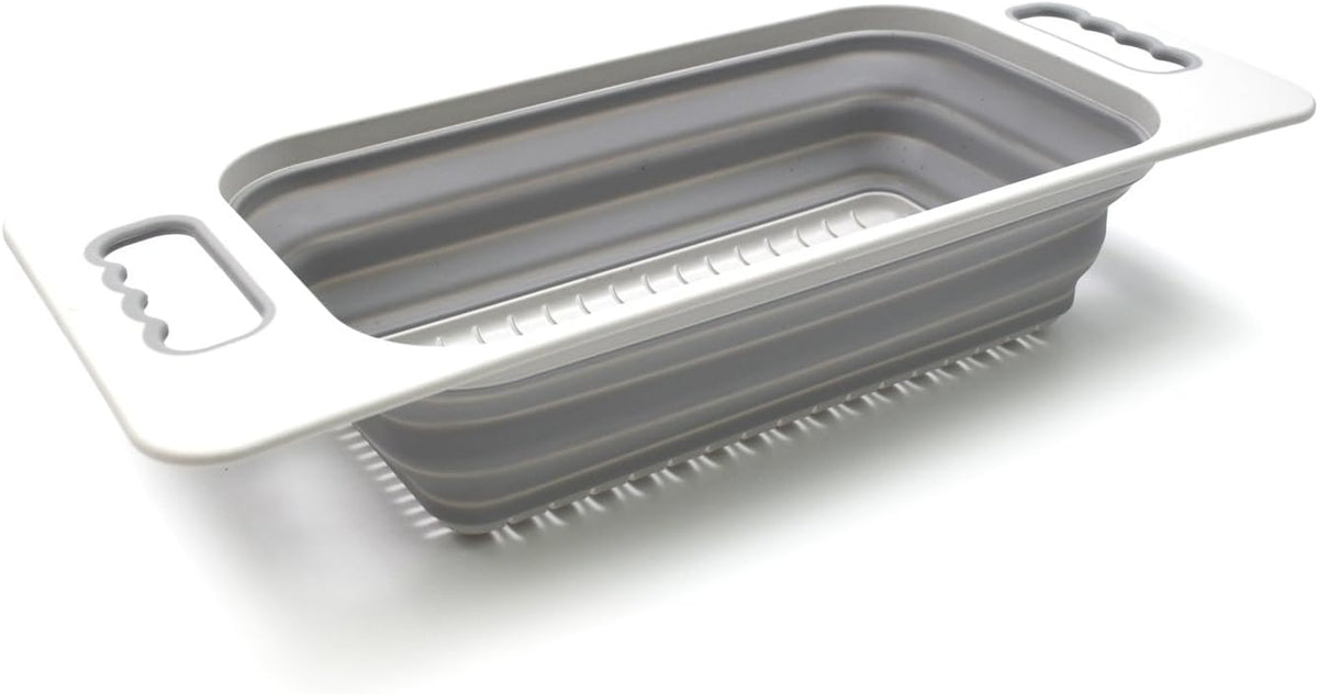 Over The Sink Rectangular Colander (Grey)