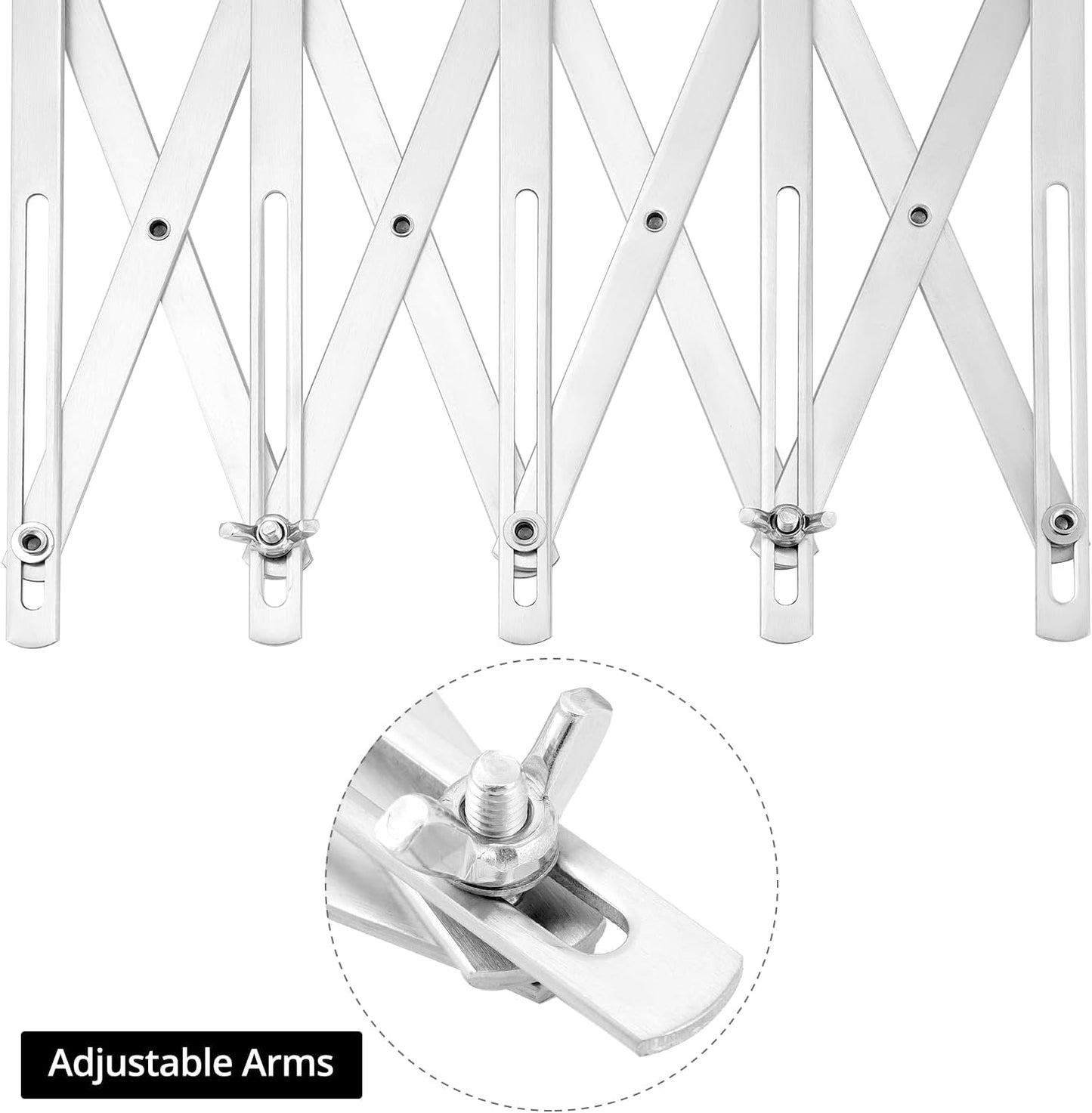 5-Wheel Adjustable Pastry/Dough Divider, Stainless Steel Pizza Divider, Expandable Multi-Round Baking Roller for Cookie, Dough, Cake, Pastry