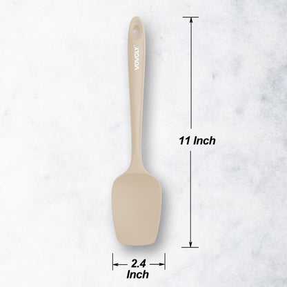 Silicone Spoon Spatula Curved Shap 600°F Heat Resistant Spoonula, 3 Pack