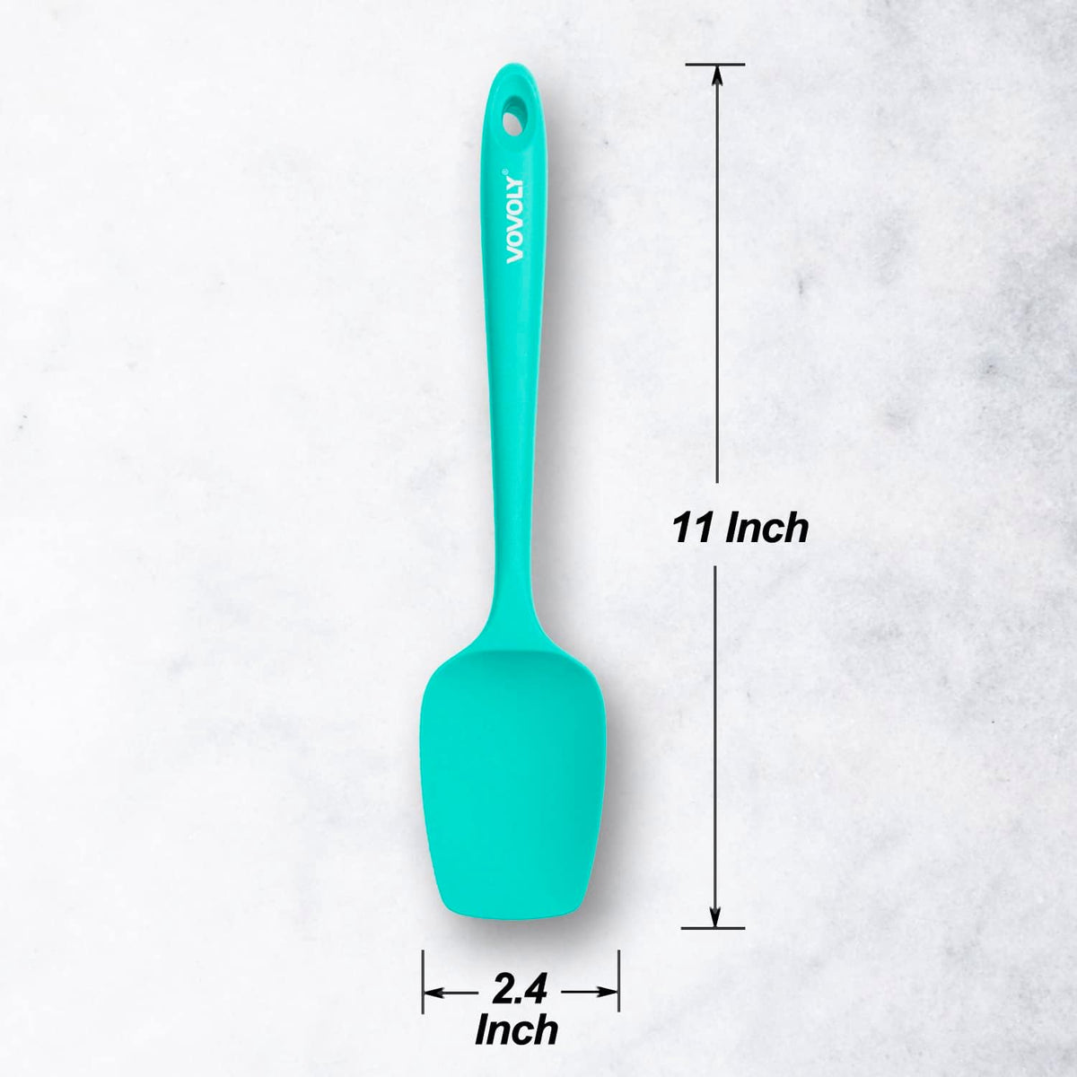 Silicone Spoon Spatula Curved Shap 600°F Heat Resistant Spoonula, 3 Pack