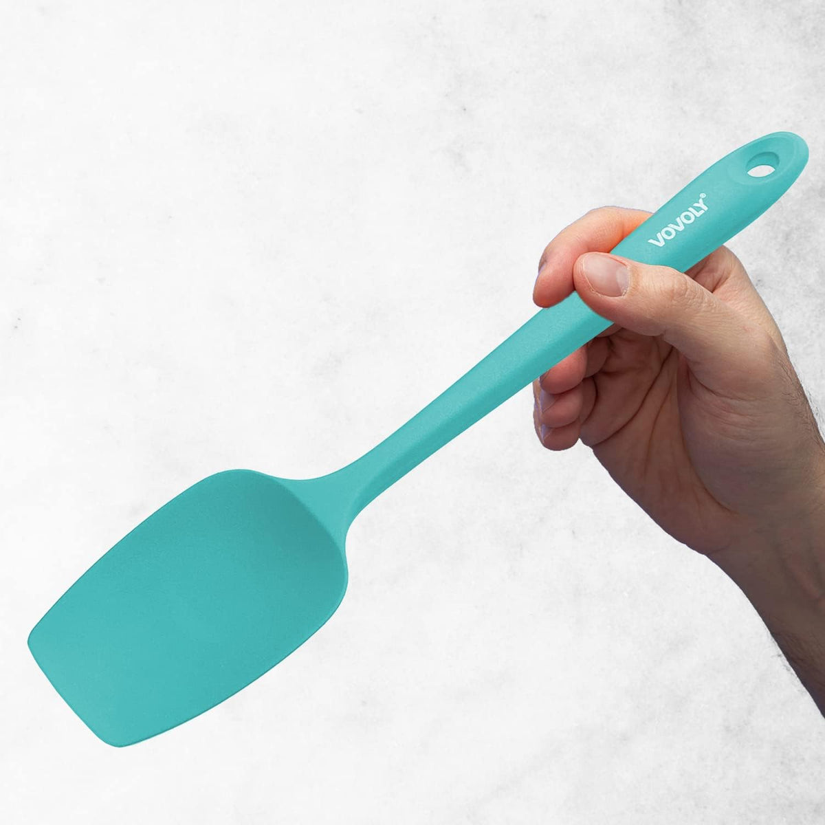 Silicone Spoon Spatula Curved Shap 600°F Heat Resistant Spoonula, 3 Pack