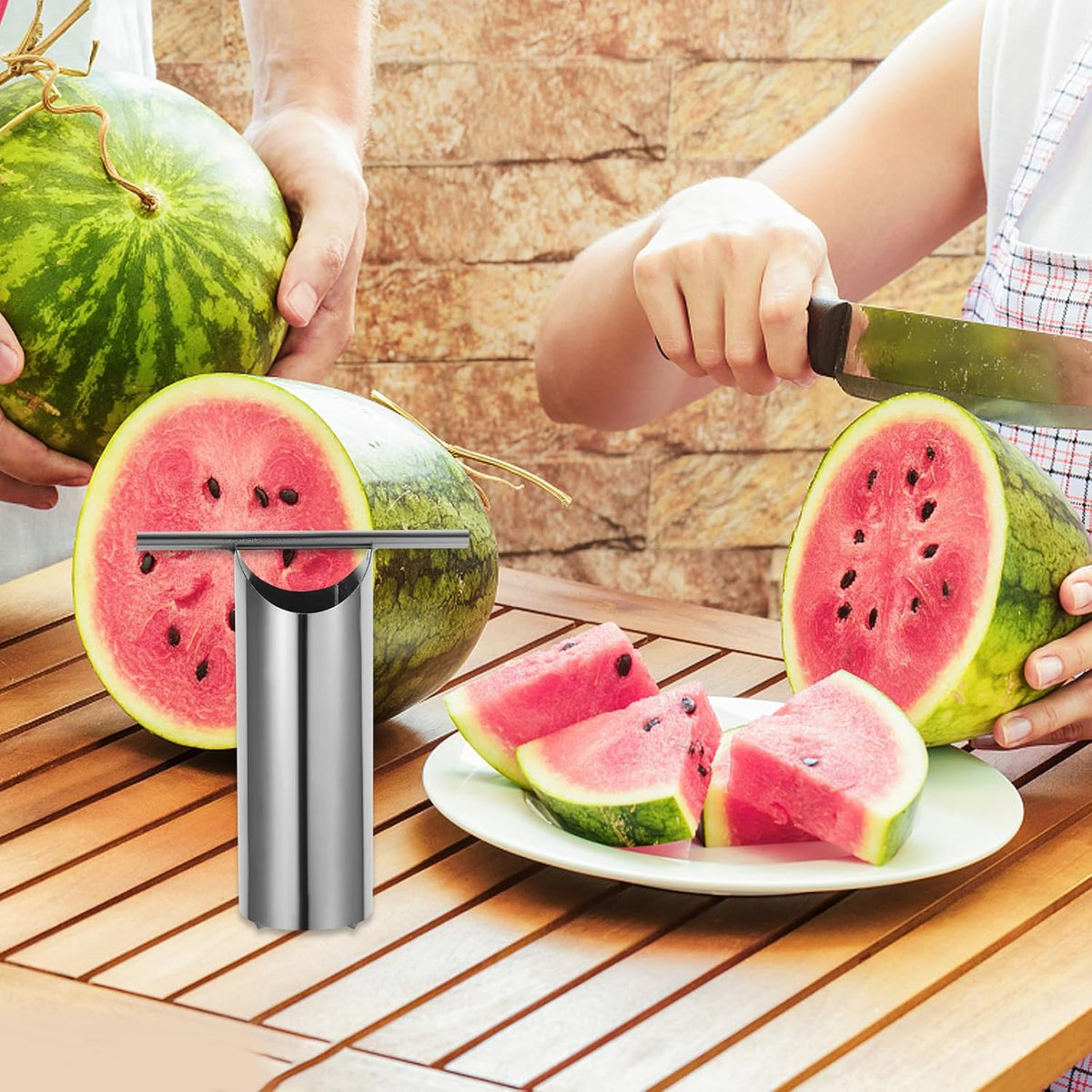 Stainless Steel Watermelon Core Remover Tool 4.7 X 4.3 Inch Melon Opener for Watermelon Cantaloupe Fruit Corer