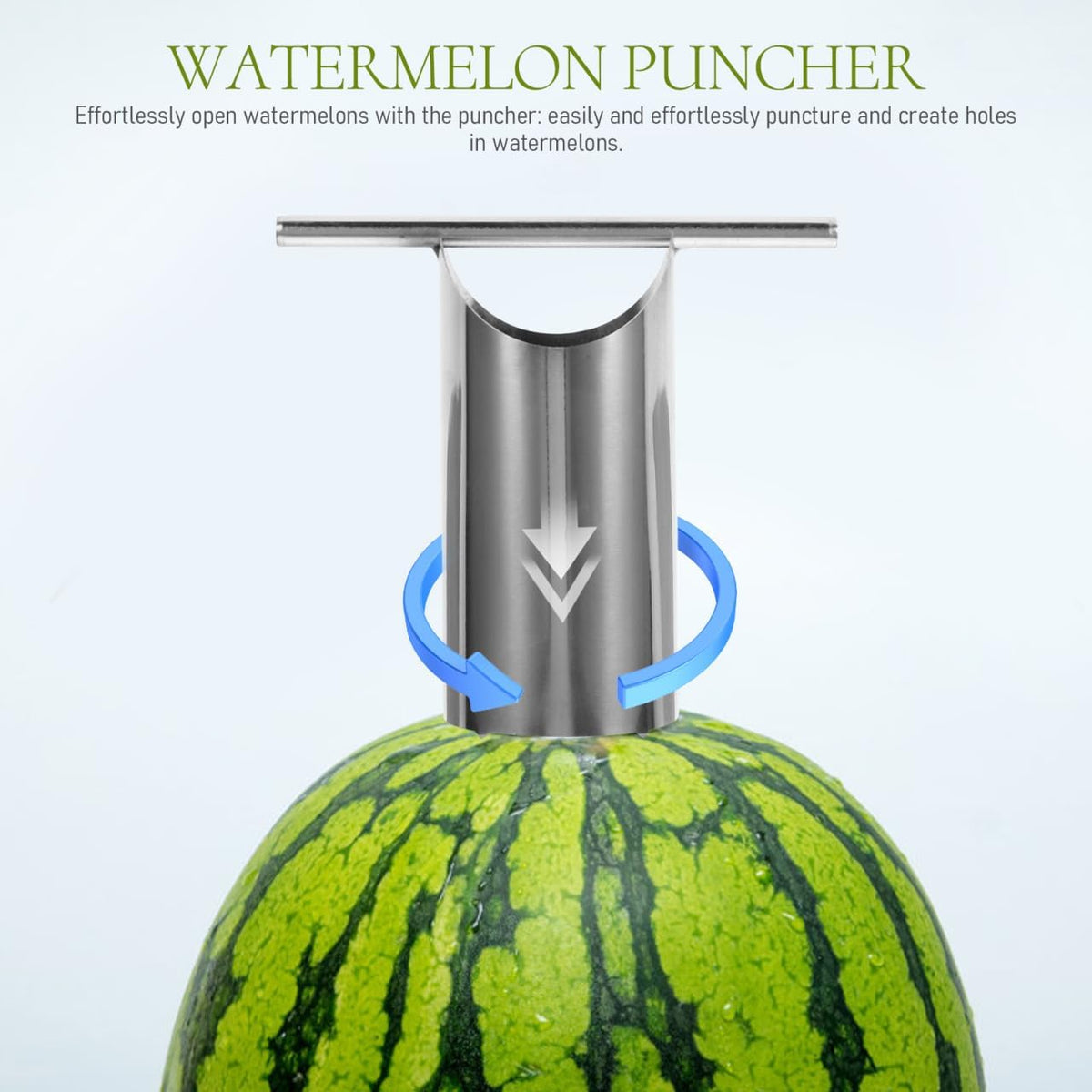 Stainless Steel Watermelon Core Remover Tool 4.7 X 4.3 Inch Melon Opener for Watermelon Cantaloupe Fruit Corer