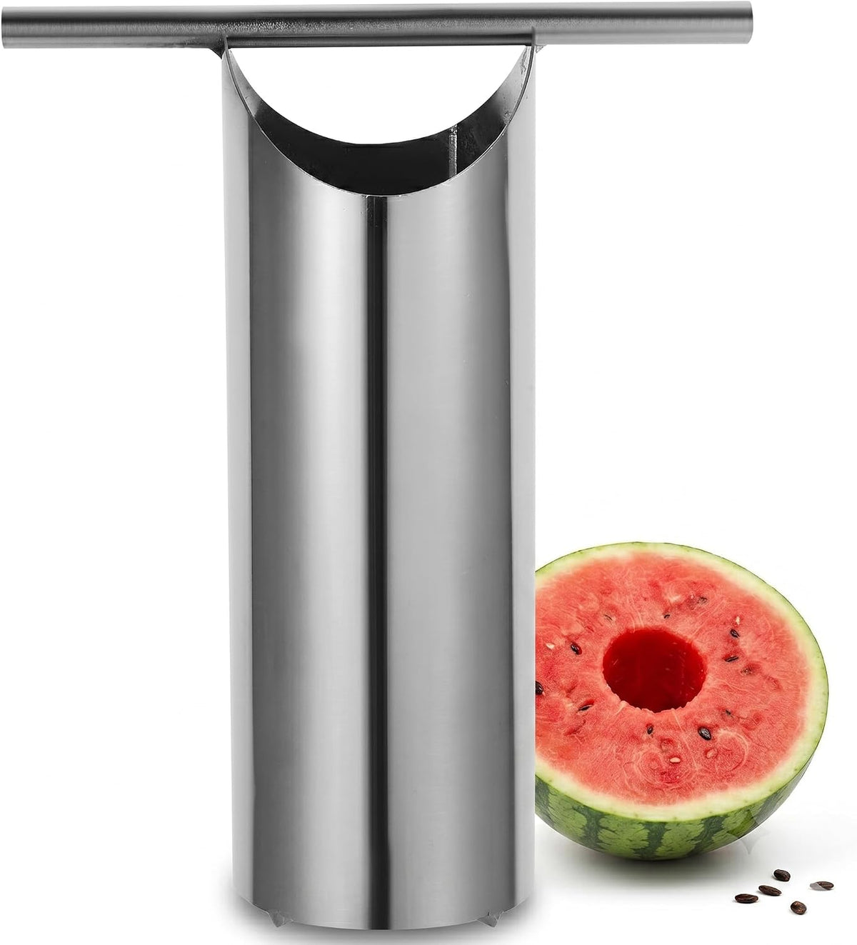 Stainless Steel Watermelon Core Remover Tool 4.7 X 4.3 Inch Melon Opener for Watermelon Cantaloupe Fruit Corer