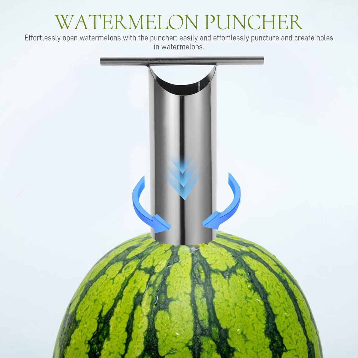 Stainless Steel Watermelon Core Remover Tool 4.7 X 4.3 Inch Melon Opener for Watermelon Cantaloupe Fruit Corer