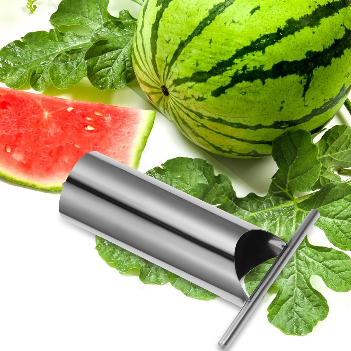 Stainless Steel Watermelon Core Remover Tool 4.7 X 4.3 Inch Melon Opener for Watermelon Cantaloupe Fruit Corer