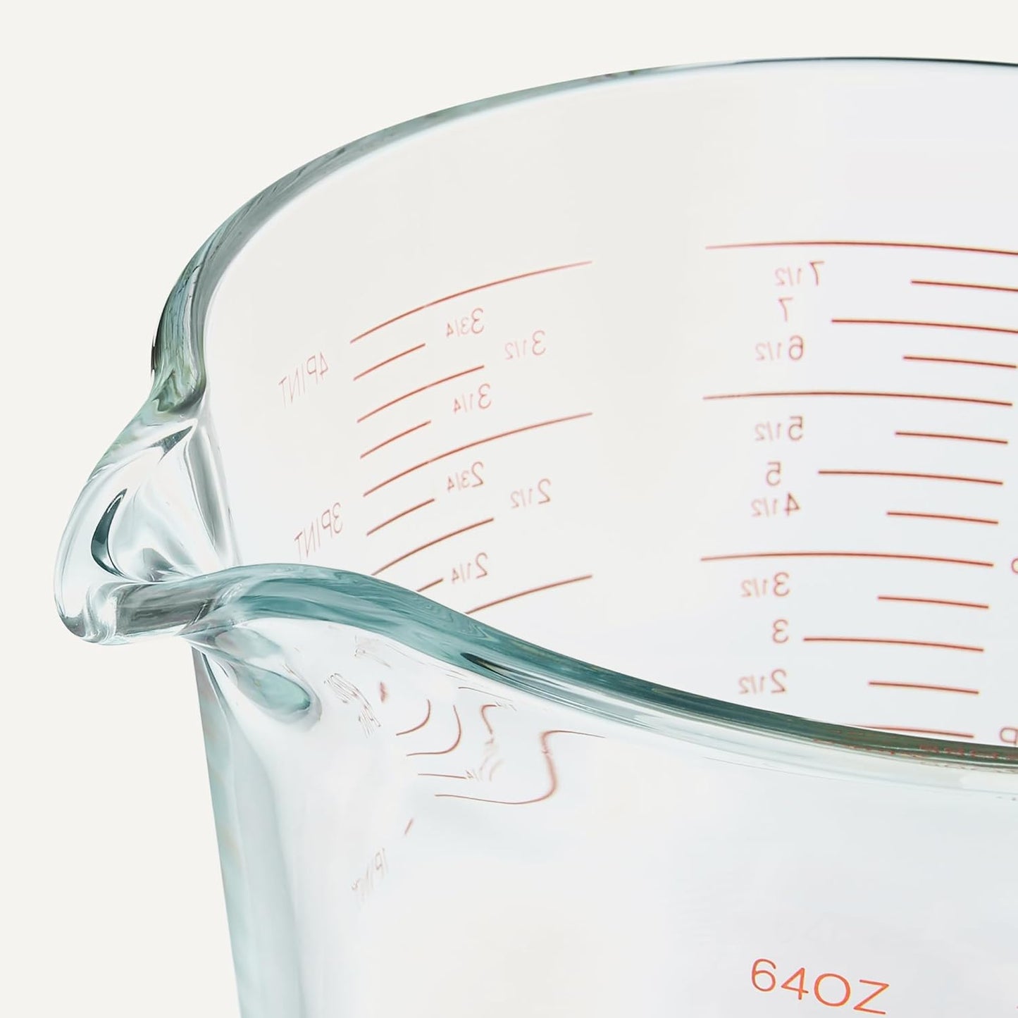 Large Size Glass Measuring Cup, 8 Cup, Easy-to-Read Markings, Dishwasher/Microwave/Freezer/Oven Safe (Previously AmazonCommercial)