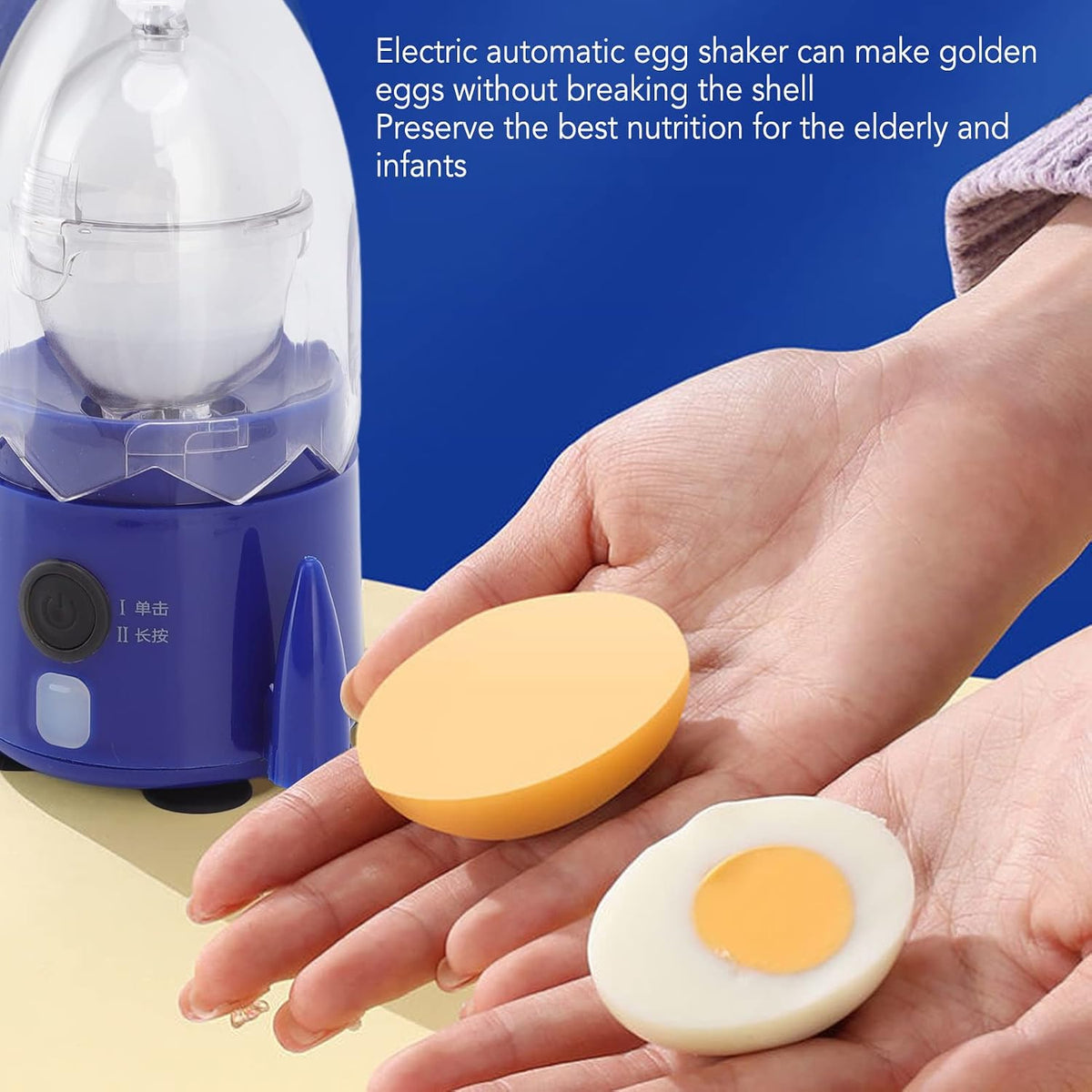 Electric Egg Spinner Egg Scrambler, Electric Egg Yolk Mixer-Baker Tool Egg Extractor for Hard Boiled Eggs by Charging,Egg Spinner Scrambler for Small and Large Eggs