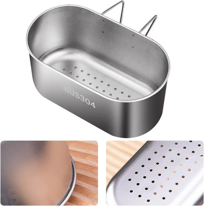 Stainless Steel Sink Drain Strainer Basket, Multifunctional Hanging Sink Strainer Colander Drain Basket Kitchen Sink Food Waste Filter and Wash Vegetables Fruits(Silver)