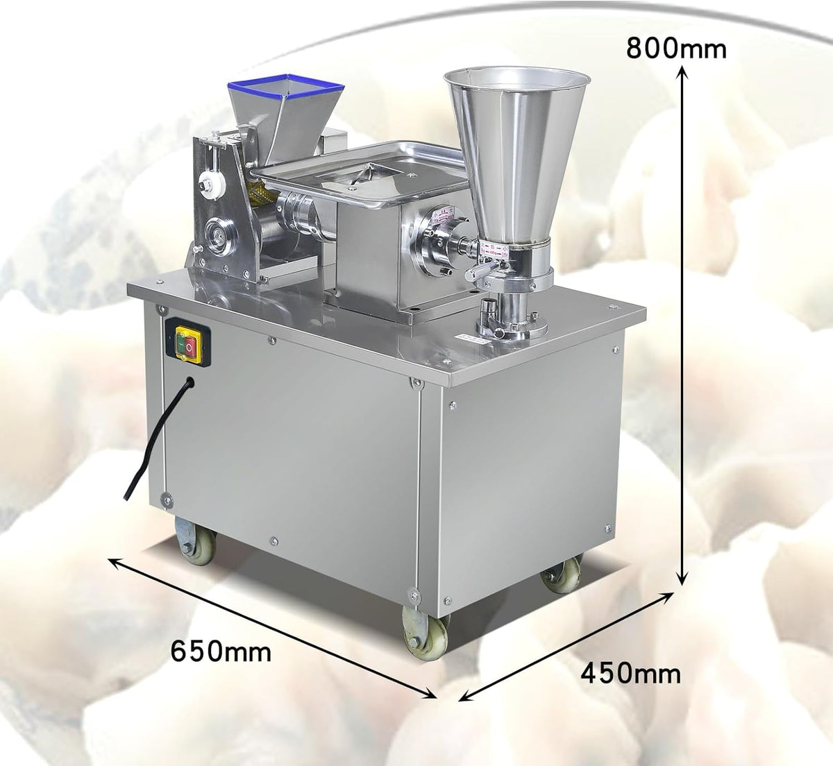 Commercial Dumpling Making Machine With1 Free Mold SAMOSA | Food Grade Stainless Steel,Empanada Maker Press For Pierogi,Gyoza,Ravioli,5000Pcs/H,48 Optional Shapes,Auto Powder Spreading