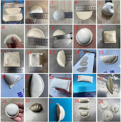 Commercial Dumpling Making Machine With1 Free Mold SAMOSA | Food Grade Stainless Steel,Empanada Maker Press For Pierogi,Gyoza,Ravioli,5000Pcs/H,48 Optional Shapes,Auto Powder Spreading