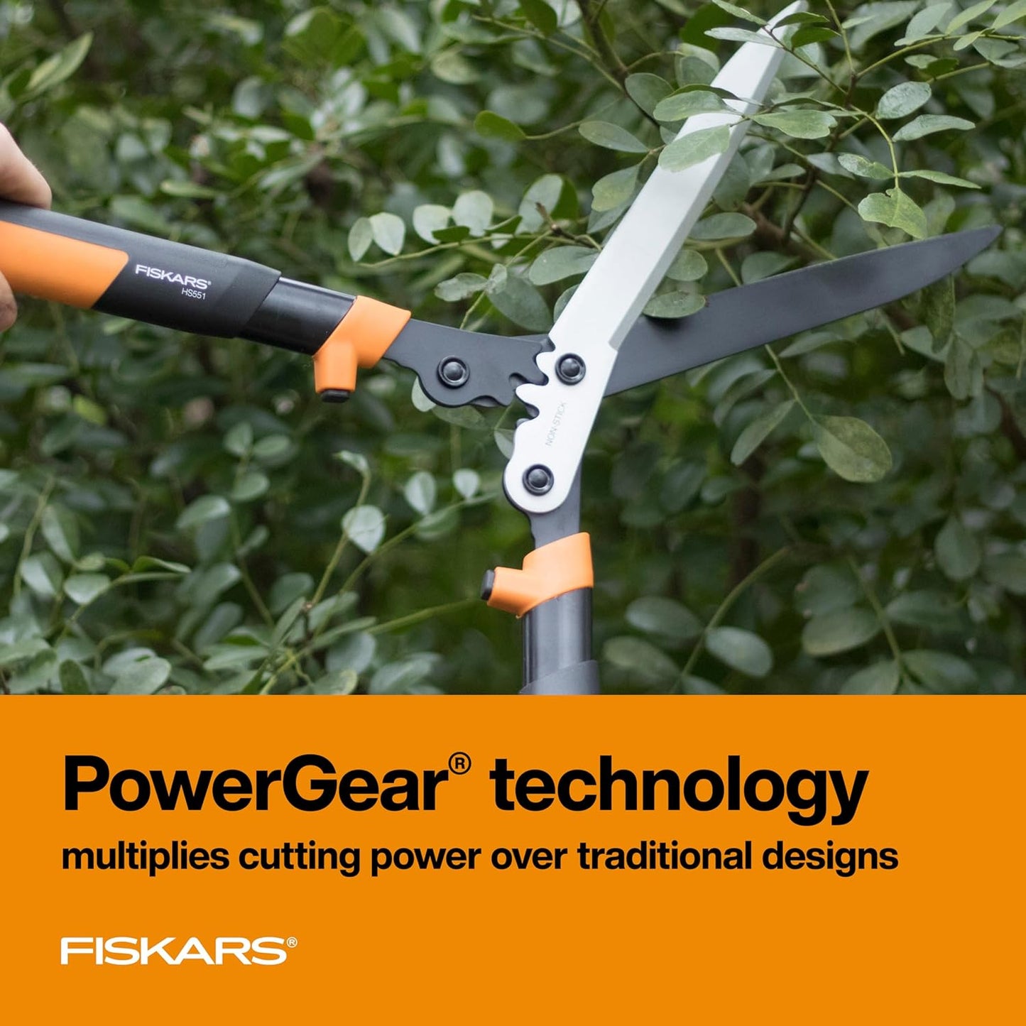 25"-33" Power-Lever Extendable Garden Hedge Shears, 10” Blades