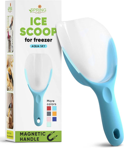 Magnetic Ice Scoop for Freezer, BPA-Free Food Scooper, Black
