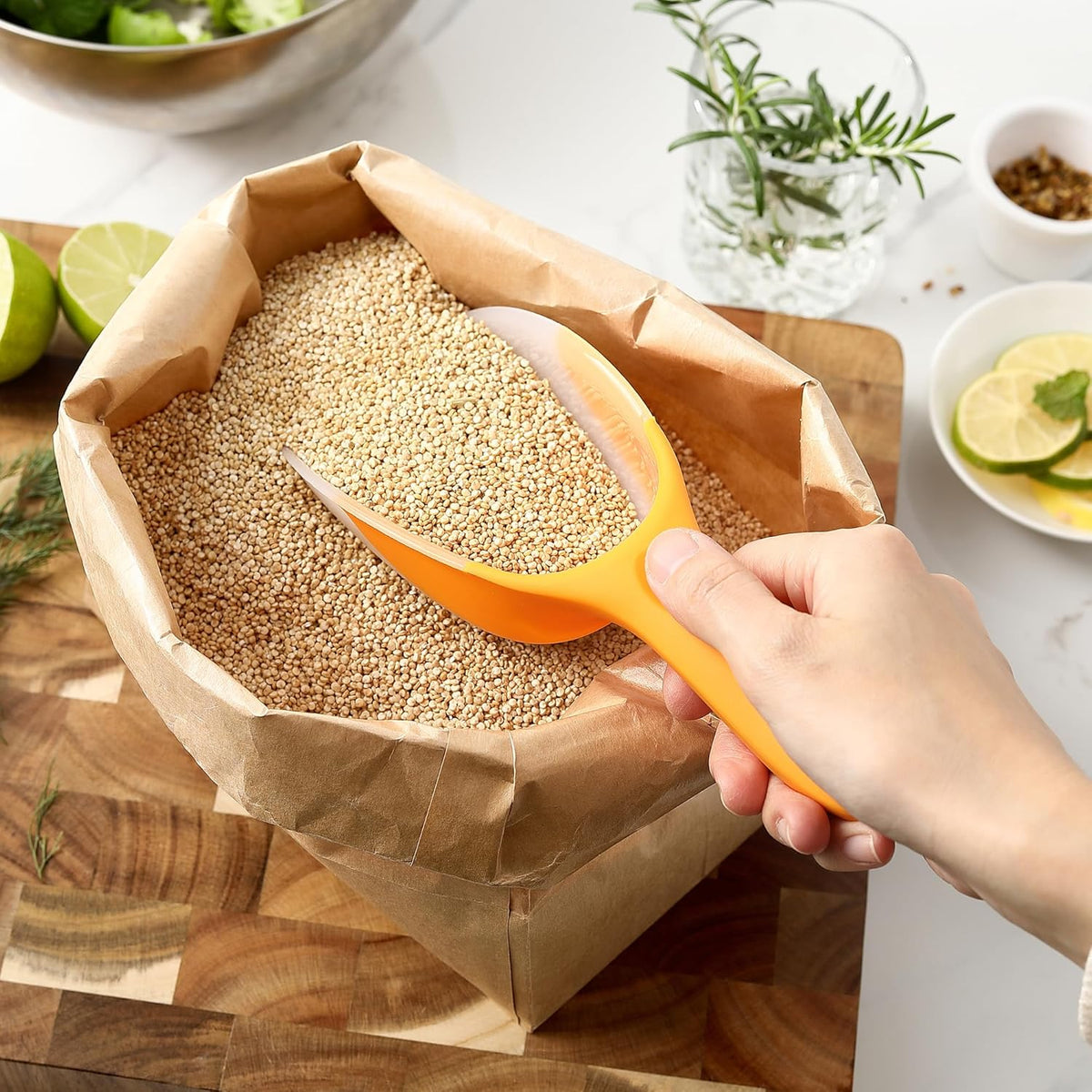 Magnetic Ice Scoop for Freezer, BPA-Free Food Scooper, Black
