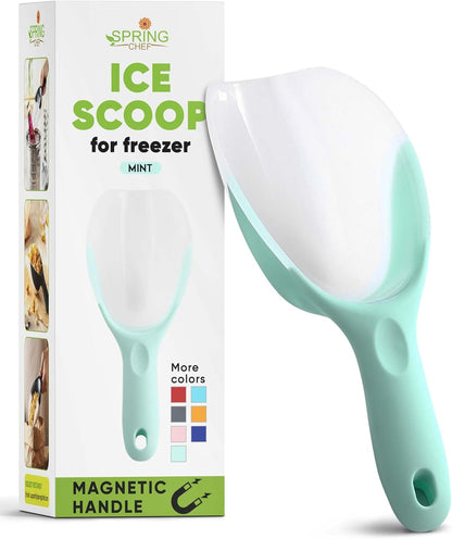 Magnetic Ice Scoop for Freezer, BPA-Free Food Scooper, Black