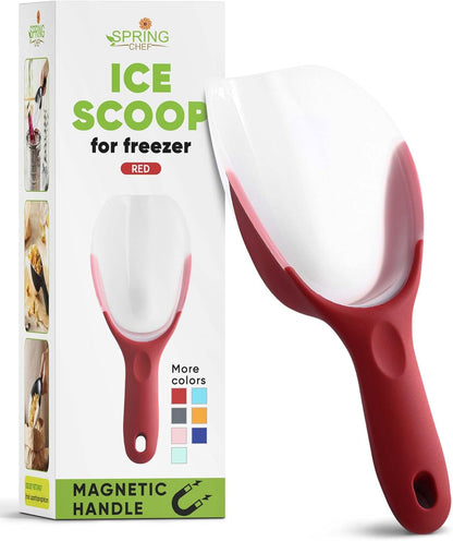 Magnetic Ice Scoop for Freezer, BPA-Free Food Scooper, Black