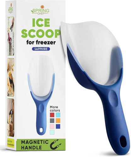 Magnetic Ice Scoop for Freezer, BPA-Free Food Scooper, Black