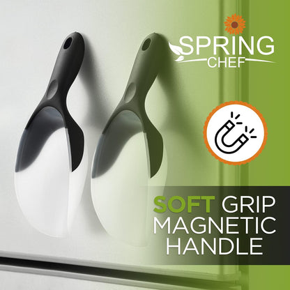 Magnetic Ice Scoop for Freezer, BPA-Free Food Scooper, Black