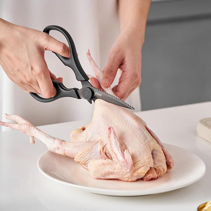 White Bear Kitchen Scissors, All Purpose Heavy Duty Sharp Kitchen Shears Dishwasher Safe, Cooking Shears for Meat Chicken Fish Poultry Herb Bread
