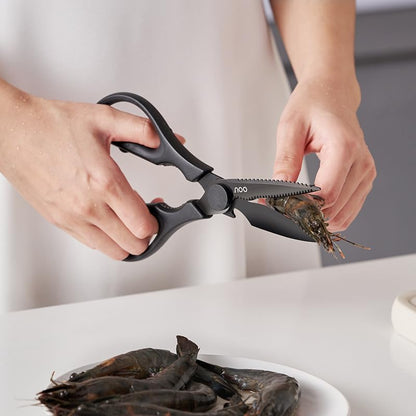 White Bear Kitchen Scissors, All Purpose Heavy Duty Sharp Kitchen Shears Dishwasher Safe, Cooking Shears for Meat Chicken Fish Poultry Herb Bread