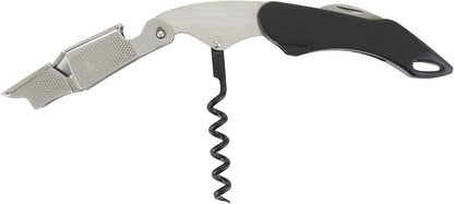 Recoil Waiters Corkscrew Wine Opener, Durable Stainless Steel with Built-in Bottle Opener and 4-Wheel Foil Cutter for Bartenders, Home Bar, Kitchen, Outdoor Party, Gifts for Wine Lovers, Set of 1