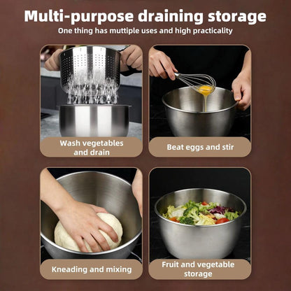 6L Stainless Steel Salad Spinner with Bonus Tong – Large Vegetable Spinner, Fruit Washer & Lettuce Dryer, Dishwasher‑Safe Stainless Salad Spinner with Strainer Bowl for Greens, Pasta & Small Fruits