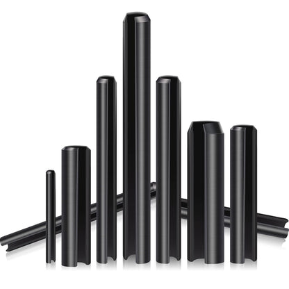 450 Pcs Split Roll Pin Assortment Set with Storage Case M2 M2 M3 M4 M5 M6 M2 M7 M8 M9 M10 Slotted Spring Steel Pins Black Dowel Tension Roll Pin for Home Improvement Automotive Machine Repair Tool