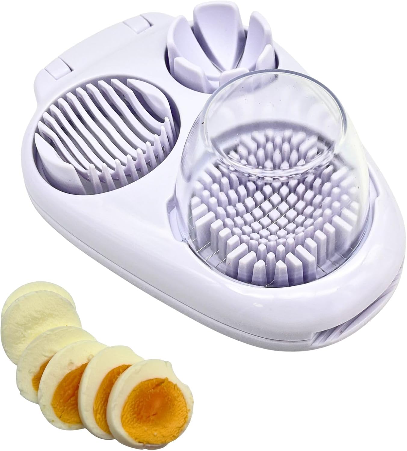3 in 1 Boiled Egg Slicer Three Slicing Modes Kitchen Slicing Tool White | Tomato, Strawberry, Banana , Chopper, Egg Slicer Kitchen Small Tool