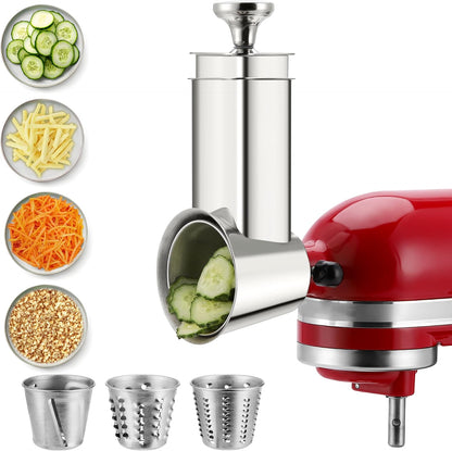 Stainless Steel Slicer Shredder Attachment for Kitchenaid Stand Mixers