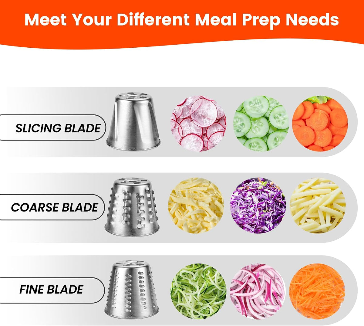 Stainless Steel Slicer Shredder Attachment for Kitchenaid Stand Mixers