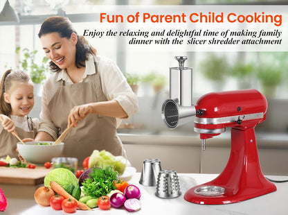 Stainless Steel Slicer Shredder Attachment for Kitchenaid Stand Mixers