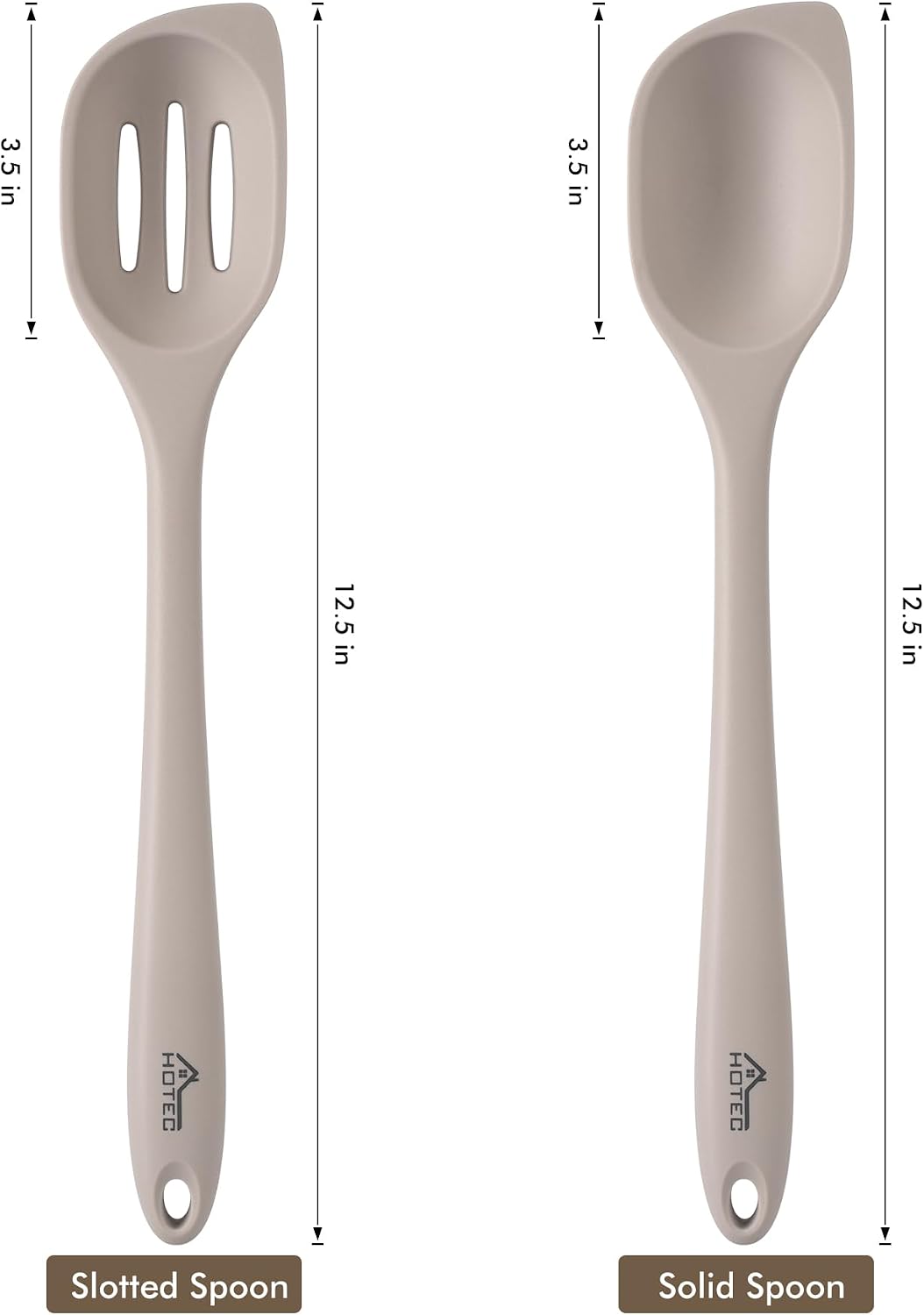 2-Pack 12.5 inch Silicone Cooking Spoon Spatula, Classic Blue