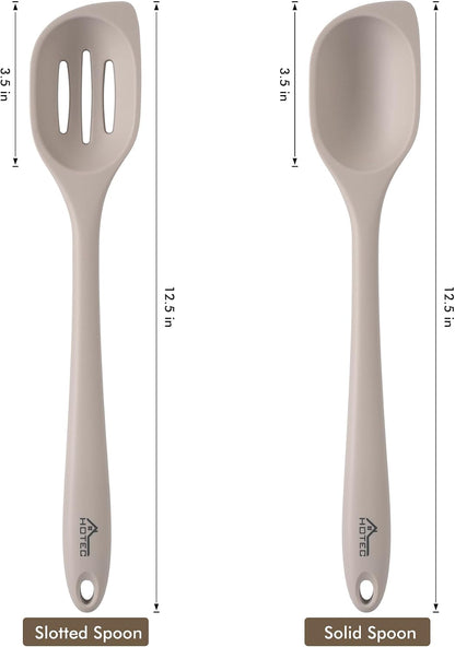 2-Pack 12.5 inch Silicone Cooking Spoon Spatula, Classic Blue