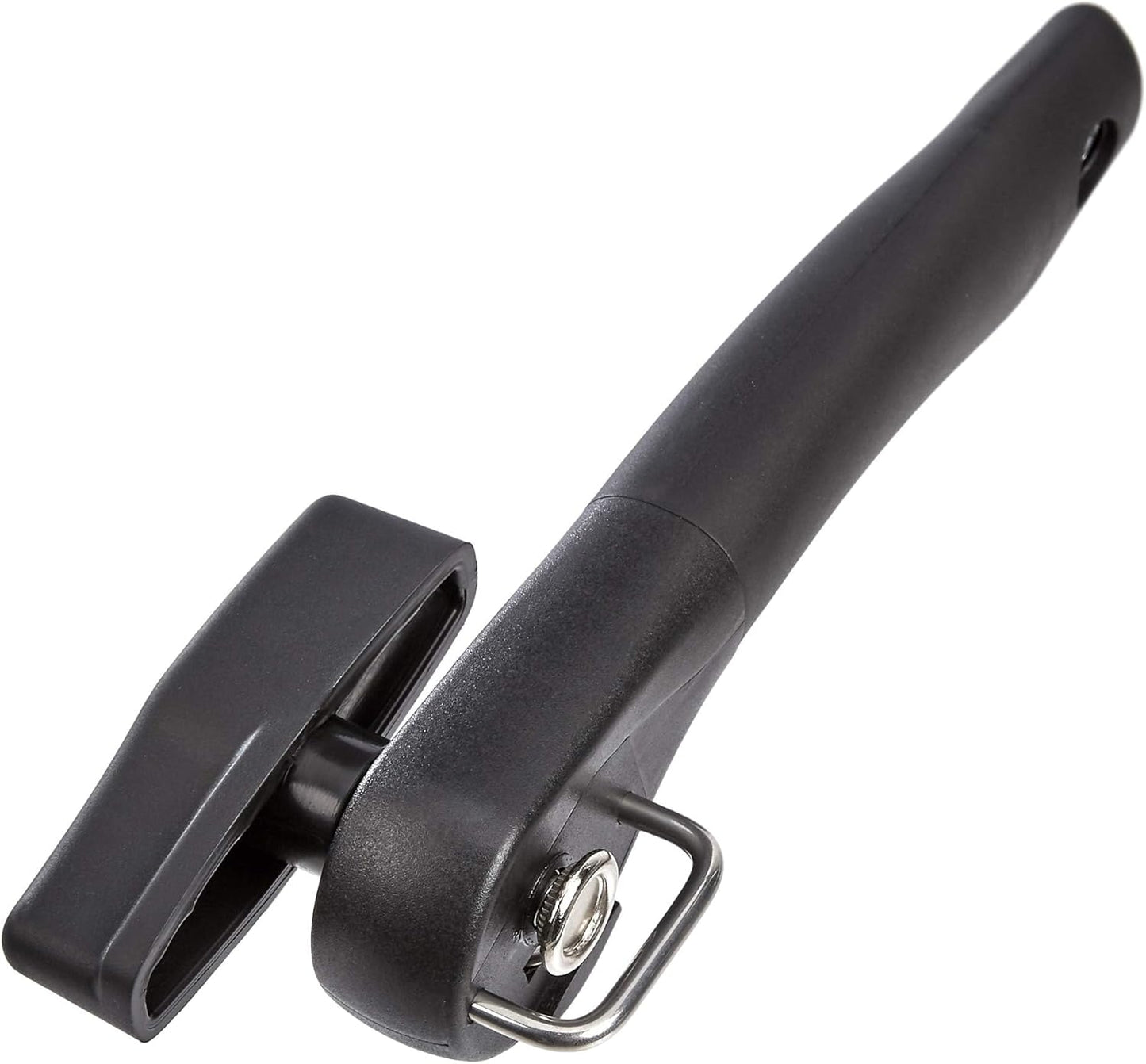 Manual Can Opener, Easy to Use, Hand Held with Soft Grip Single Handle, Clean Cutting, Large, Black