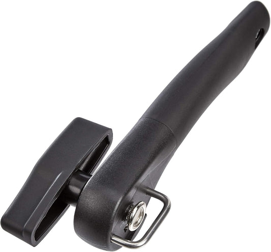 Manual Can Opener, Easy to Use, Hand Held with Soft Grip Single Handle, Clean Cutting, Large, Black