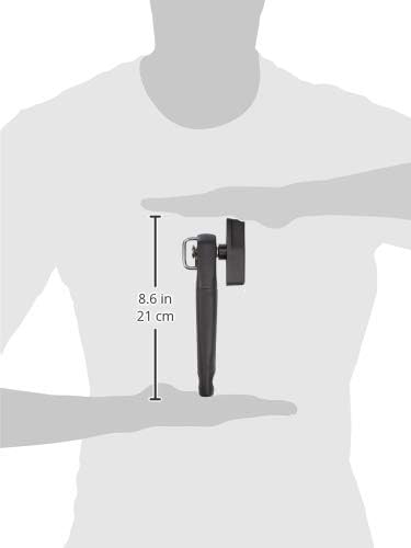 Manual Can Opener, Easy to Use, Hand Held with Soft Grip Single Handle, Clean Cutting, Large, Black