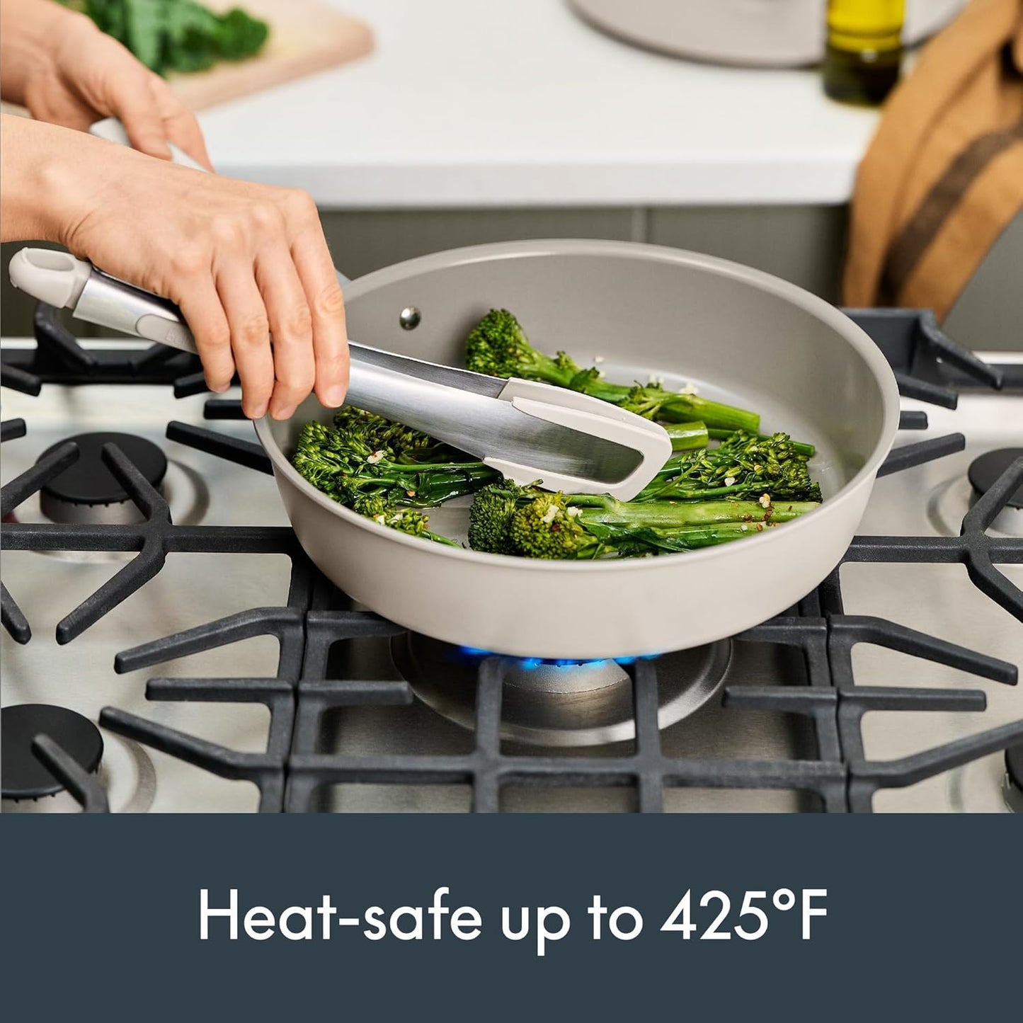 6-Piece Modular Tool Set, Silicone, Turner, Spoon, Slotted Spoon, Spatula, Tongs, Crock with removable divider, Non-toxic*, Food-grade, Heat safe to 425°F, Dishwasher Safe, Slate