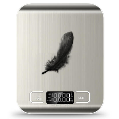 Food Scale, 11lb Kitchen Scale with 6 Units Tare Function & LCD Display, 0.05oz/1g Stainless Steel Digital Food Scale Grams and Ounces for Baking, Cooking, Dieting and Meal Prep (Batteries Included)