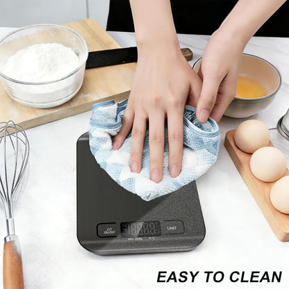 Food Scale, 11lb Kitchen Scale with 6 Units Tare Function & LCD Display, 0.05oz/1g Stainless Steel Digital Food Scale Grams and Ounces for Baking, Cooking, Dieting and Meal Prep (Batteries Included)