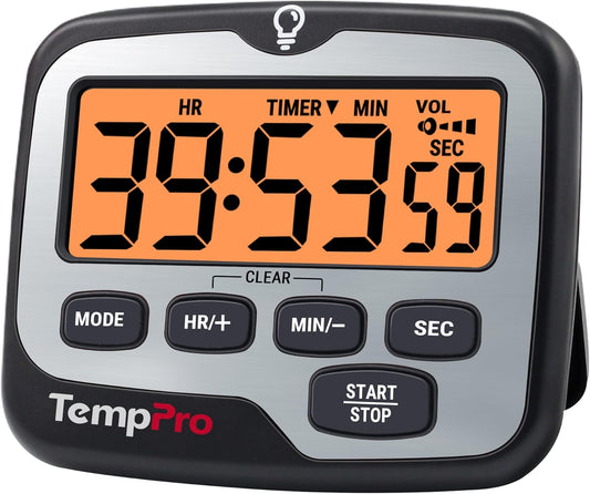 TM01 Kitchen Timers for Cooking with Count Up Countdown Timer, Digital Timer for Kids Students with Touch Backlight, Study Timers for Classroom Teacher Supplies(Previously ThermoPro)