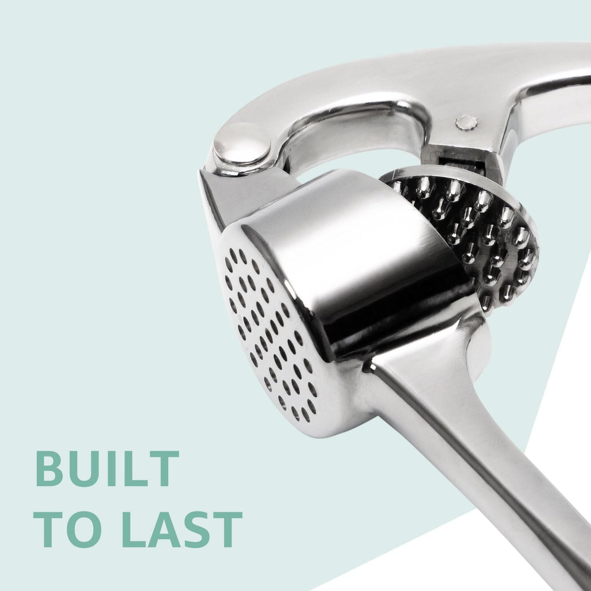 Garlic Press Crusher & Mincer – Easy Squeeze Ergonomic Handle, Heavy Duty Zinc Alloy, Dishwasher Safe, Includes Peeler & Cleaning Brush – Garlic Ginger Crusher Tool (Black)